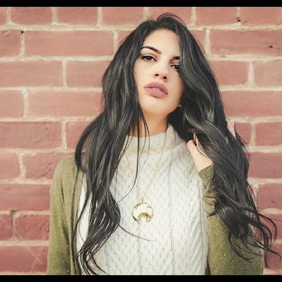 Gold Plated Half Moon necklace - Picture 3 of 3